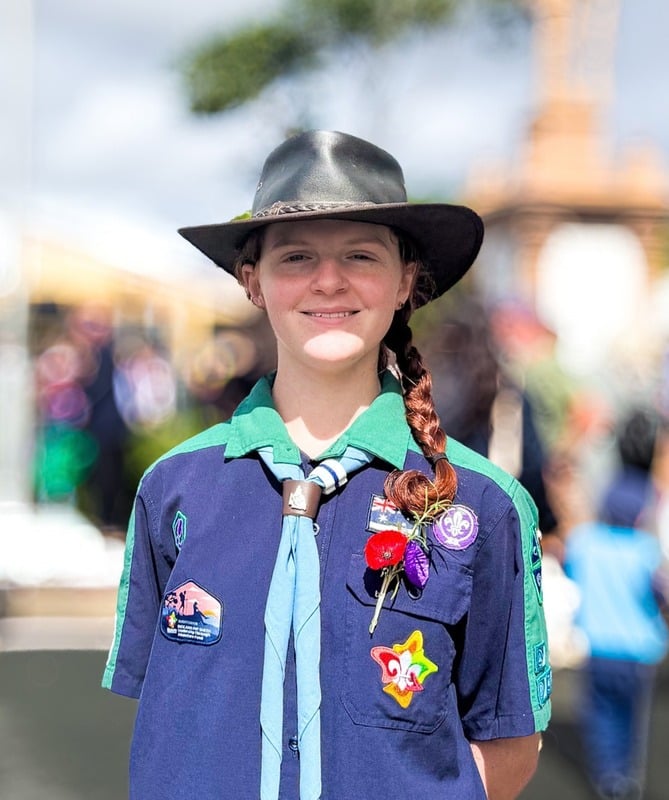 A Scout in uniform